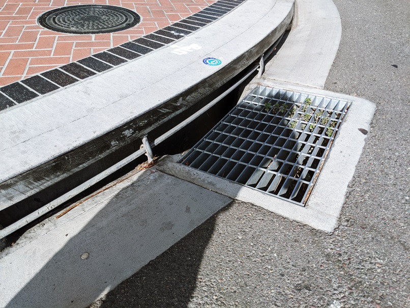 Storm drain curb inlet San Diego